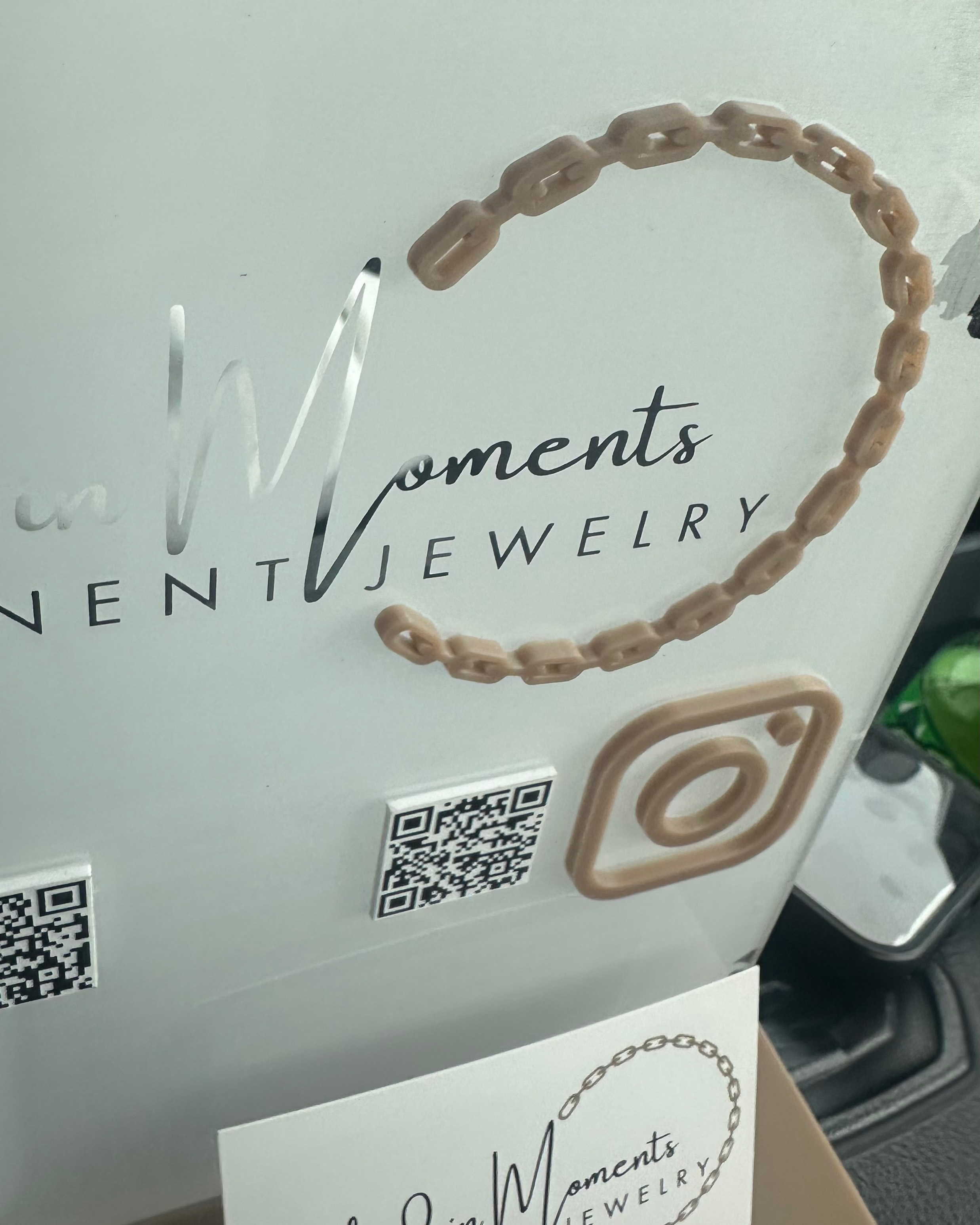 Close up of locked in moments payment sign